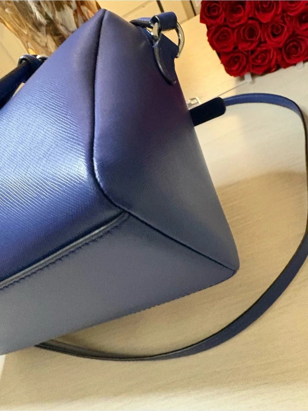 Coach Navy Blue Leather Dome‎ Crossbody Bag